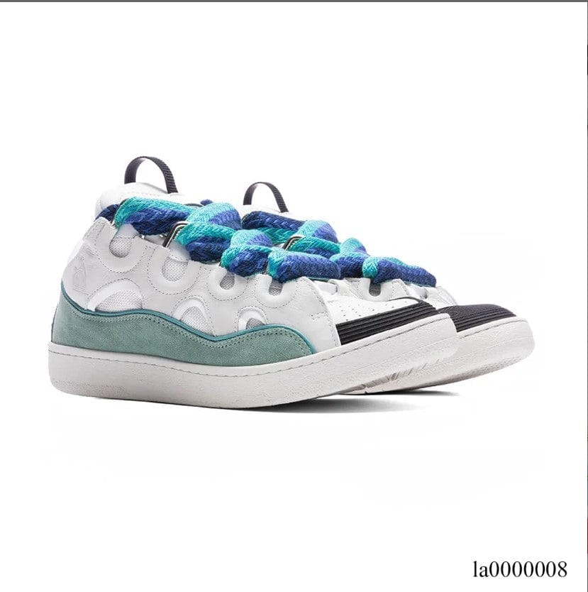 Alternative view of Lanvin Curb Sneaker White Blue Shoes Sneakers – la0000008