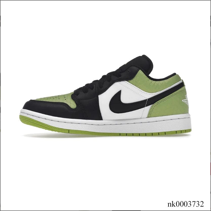 Alternative view of Air Jordan1 Low Snakeskin Vivid Green Shoes Sneakers