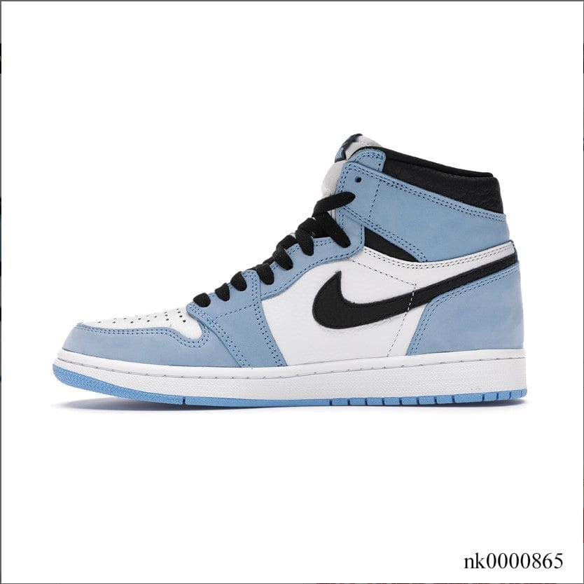 Alternative view of Air Jordan 1 Retro High White University Blue Black Shoes Sneakers