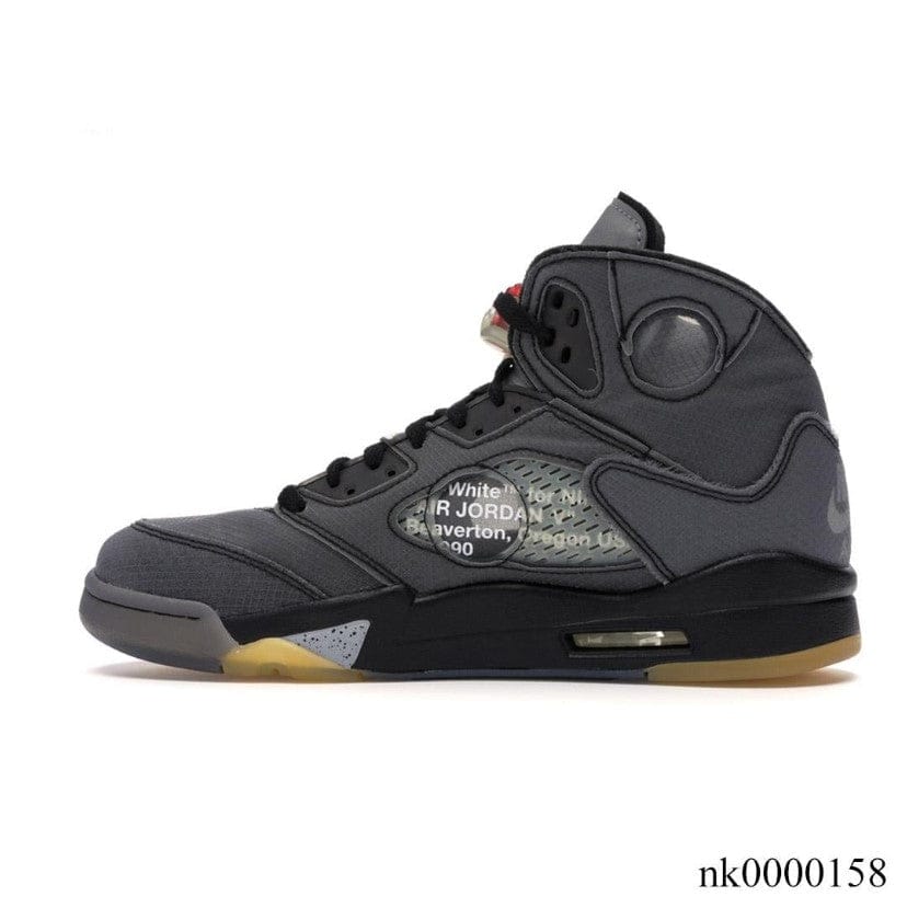 Alternative view of Air Jordan 5 Retro OW Black Shoes Sneakers