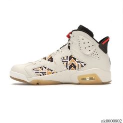 Alternative view of Air Jordan 6 Retro Quai54 Sail Brown (2020) Shoes Sneakers