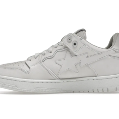 Alternative view of BAPE SK8 Sta Triple White Nubuck Shoes Sneakers