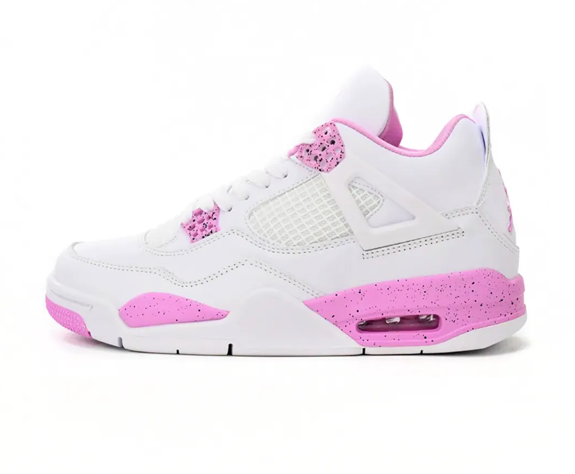 AJ 4 White Pink Oreo Shoes Sneakers - Image 4