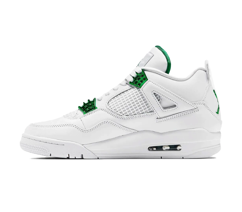 Air Jordan 4 Metallic Green Shoes Sneakers - Image 5
