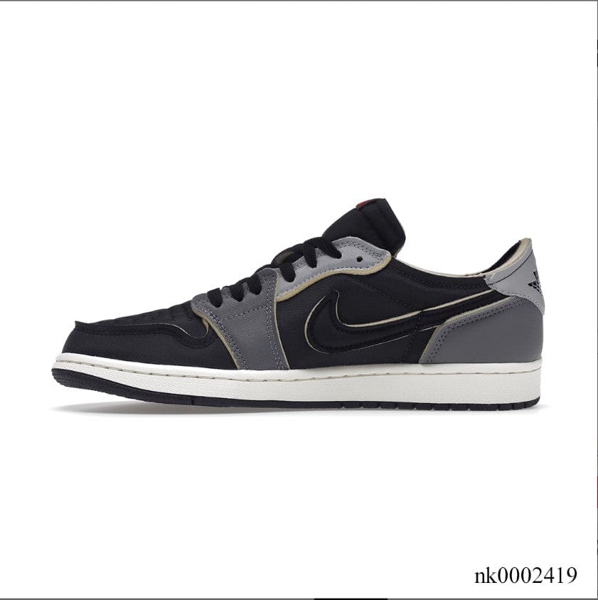 Alternative view of Air Jordan 1 Low OG EX Black Smoke Grey Shoes Sneakers