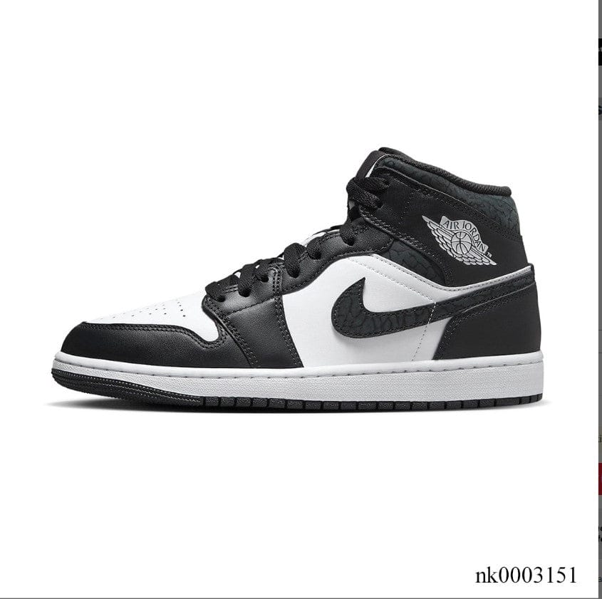Alternative view of Air Jordan 1 Mid SE Panda Elephant Shoes Sneakers