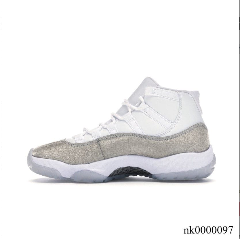 Air Jordan 11 Retro White Metallic Silver (W) Shoes Sneakers - Image 7