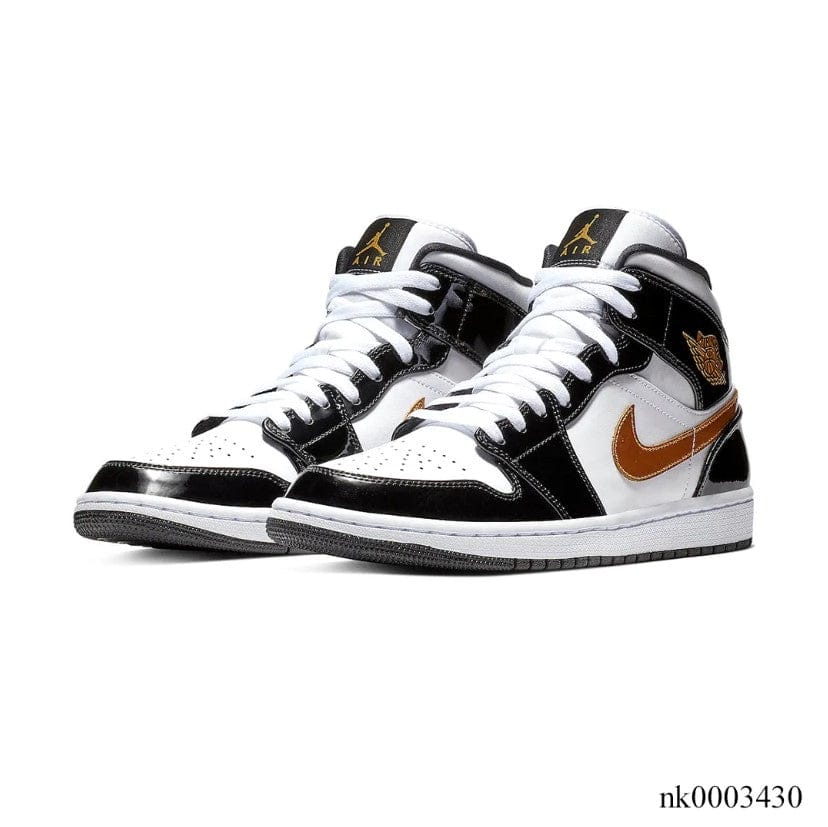 Air Jordan 1 Mid SE Black Gold Shoes Sneakers - Image 3