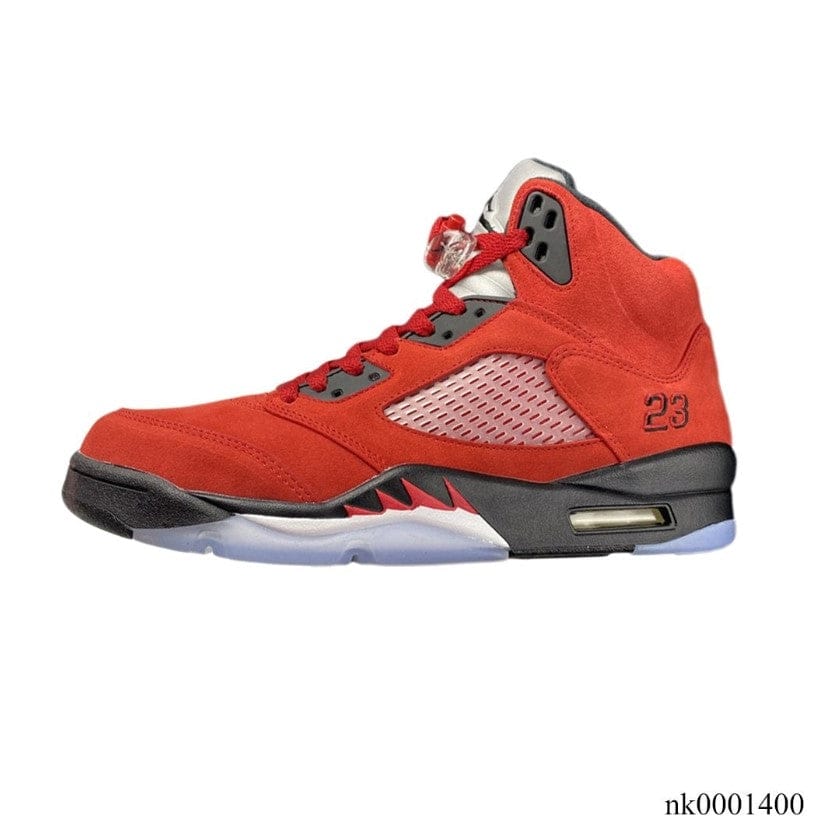 Alternative view of Air Jordan 5 Retro Raging Bulls Red Shoes Sneakers