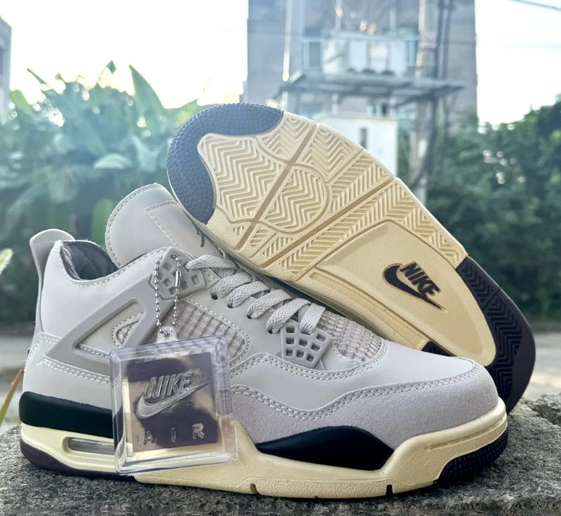 A Ma Maniere x Air Jordan 4 Fossil Stone Shoes Sneakers - Image 2