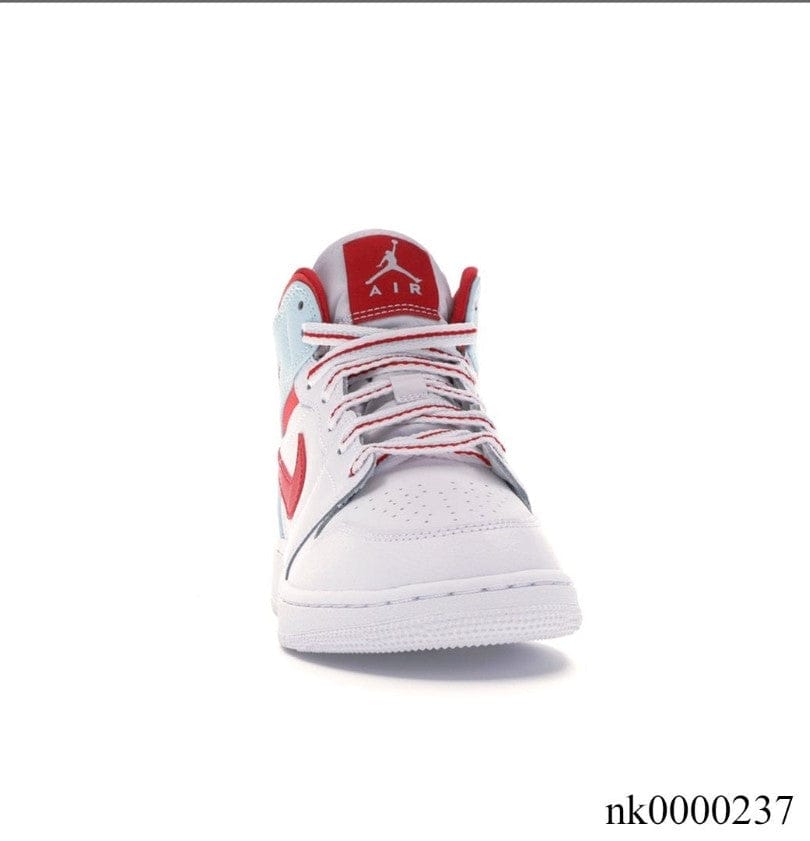 Air Jordan 1 Mid White Topaz Mist (GS) Shoes Sneakers - Image 8
