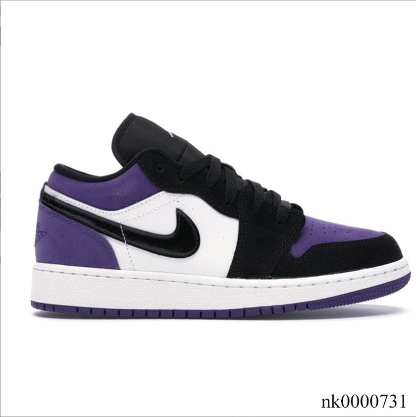 Alternative view of Air Jordan 1 Low Court Purple (GS) Shoes Sneakers