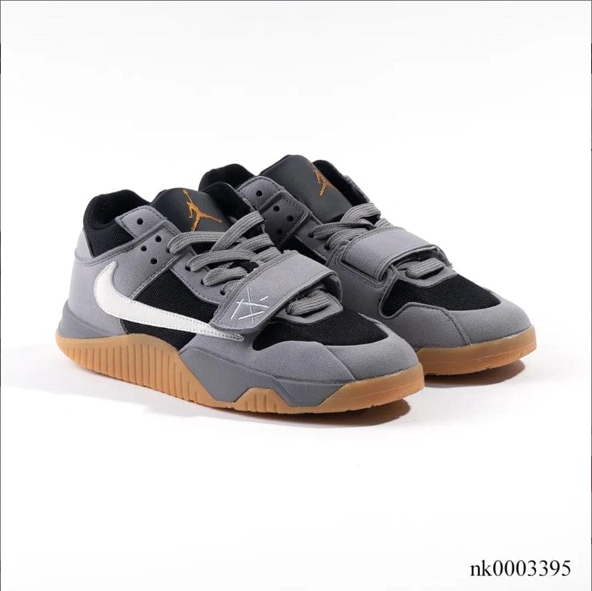 Alternative view of Travis Scott x Jumpman Jack Grey Black Gum Shoes Sneakers
