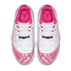 Alternative view of AJ 11 Low Pink Snakeskin Shoes Sneakers