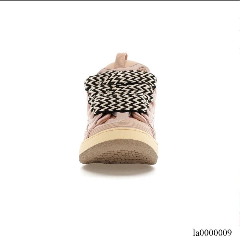 Lanvin Leather Curb Pink Gum Shoes Sneakers – la0000009 - Image 3