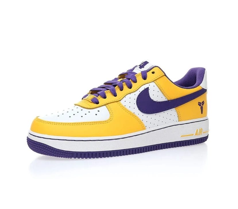 Kobe Bryant x AF 1 Low White Purple Yellow Shoes Sneaker - Image 7
