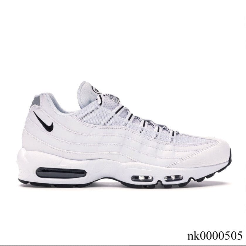 Alternative view of Air Max 95 White Black Shoes Sneakers