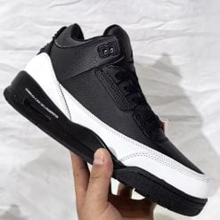 Alternative view of Fragment x AJ 3 Black White Sample Shoes Sneakers