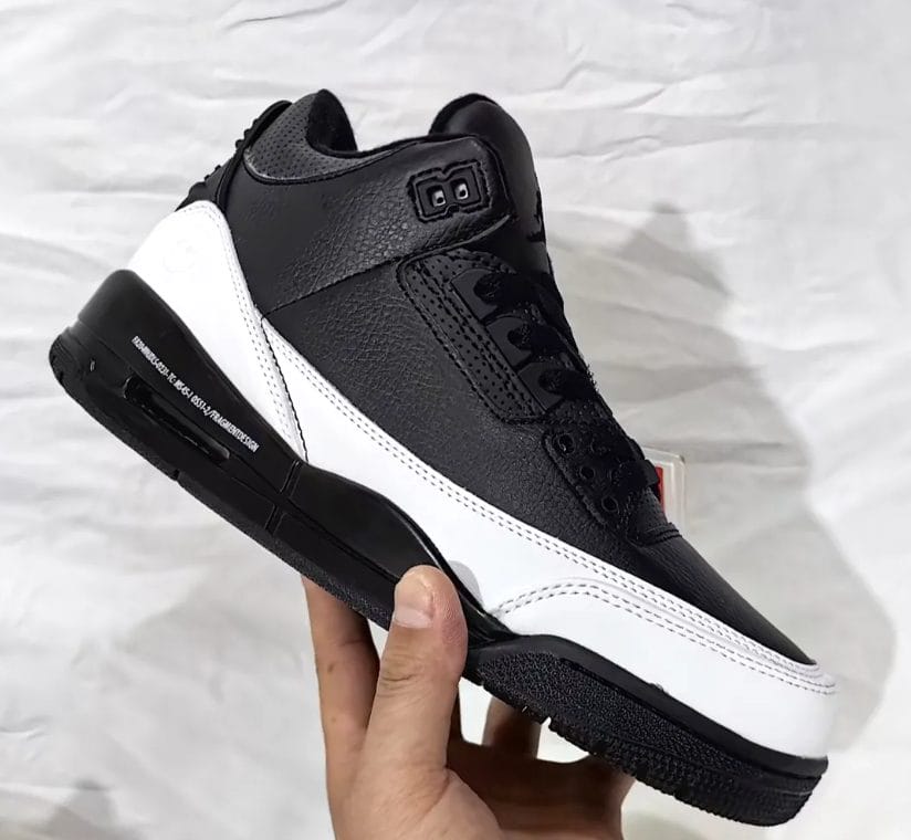 Fragment x AJ 3 Black White Sample Shoes Sneakers - Image 2