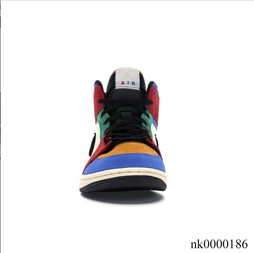 Alternative view of Air Jordan 1 Mid SE Fearless Blue the Great Shoes Sneakers