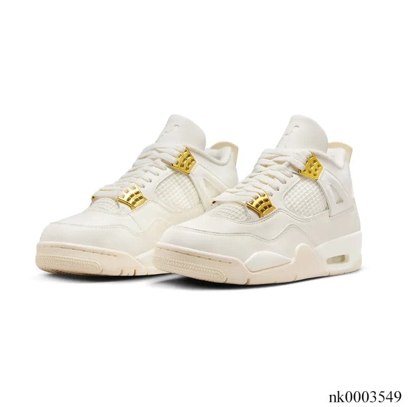 Air Jordan 4 Sail Metallic Gold Shoes Sneakers - Image 3