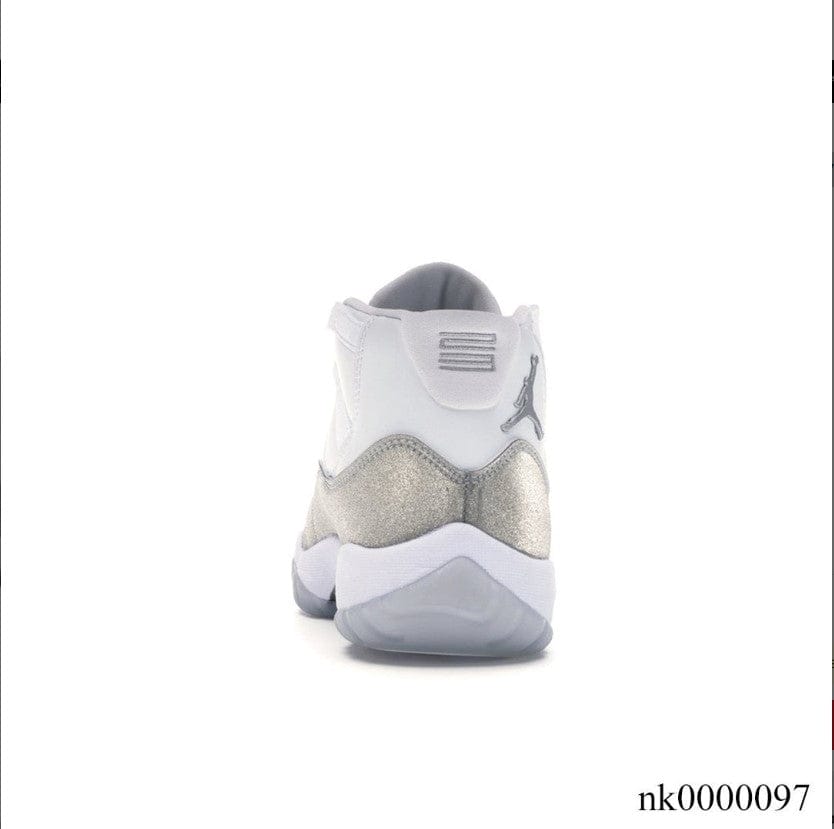 Alternative view of Air Jordan 11 Retro White Metallic Silver (W) Shoes Sneakers