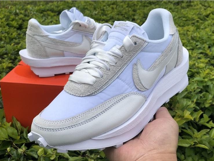 Sacai x LDWaffle White Nylon Shoes Sneakers - Image 7