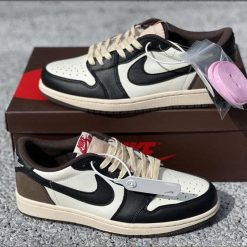 Alternative view of Travis Scott x Air Jordan 1 Low OG SP Dark Mocha Shoes Sneakers
