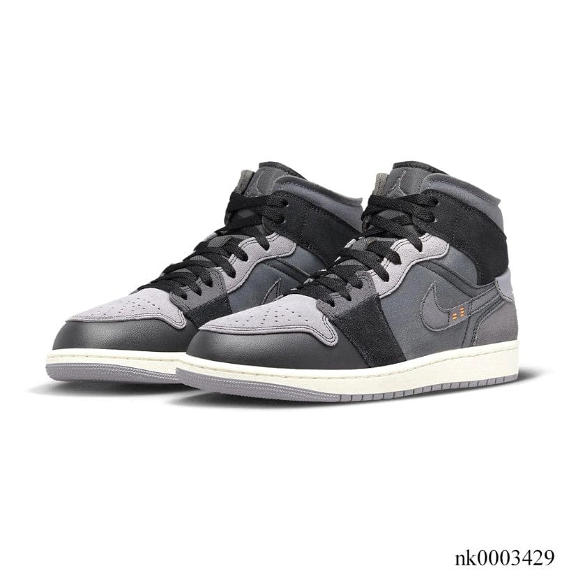 Alternative view of Air Jordan 1 Mid Craft Inside Out Black Shoes Sneakers