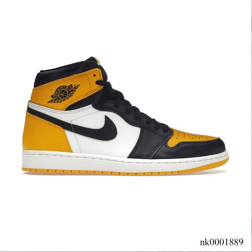 Alternative view of Air Jordan 1 Taxi Yellow Toe Shoes Sneakers