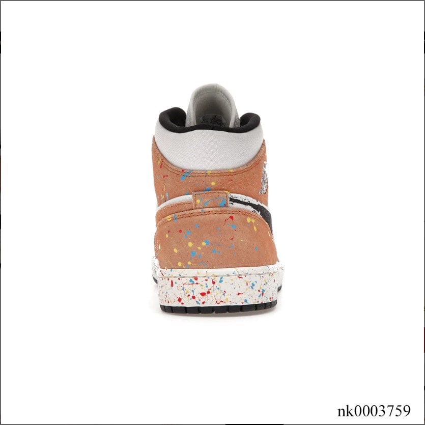 Air Jordan 1 Mid SE Brushstroke Shoes Sneakers - Image 3