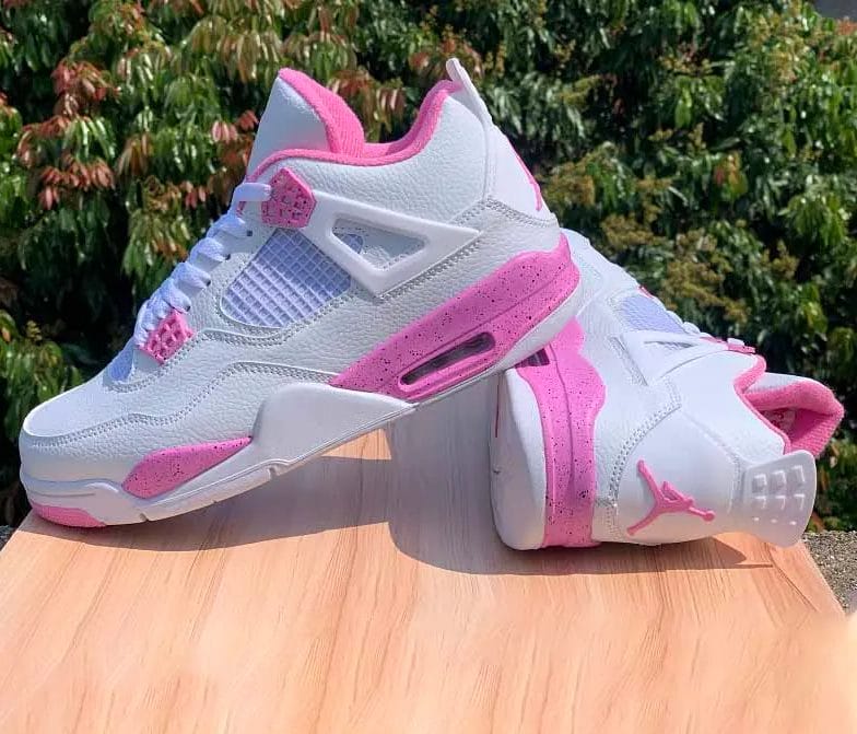 AJ 4 White Pink Oreo Shoes Sneakers - Image 2