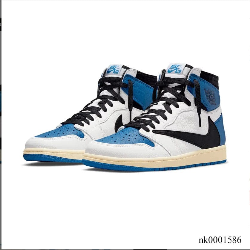 Travis Scott x Fragment x AJ 1 High “Military Blue” Shoes Sneakers - Image 12