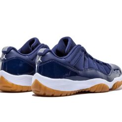 Alternative view of Air Jordan 11 Retro Low Navy Gum Shoes Sneakers