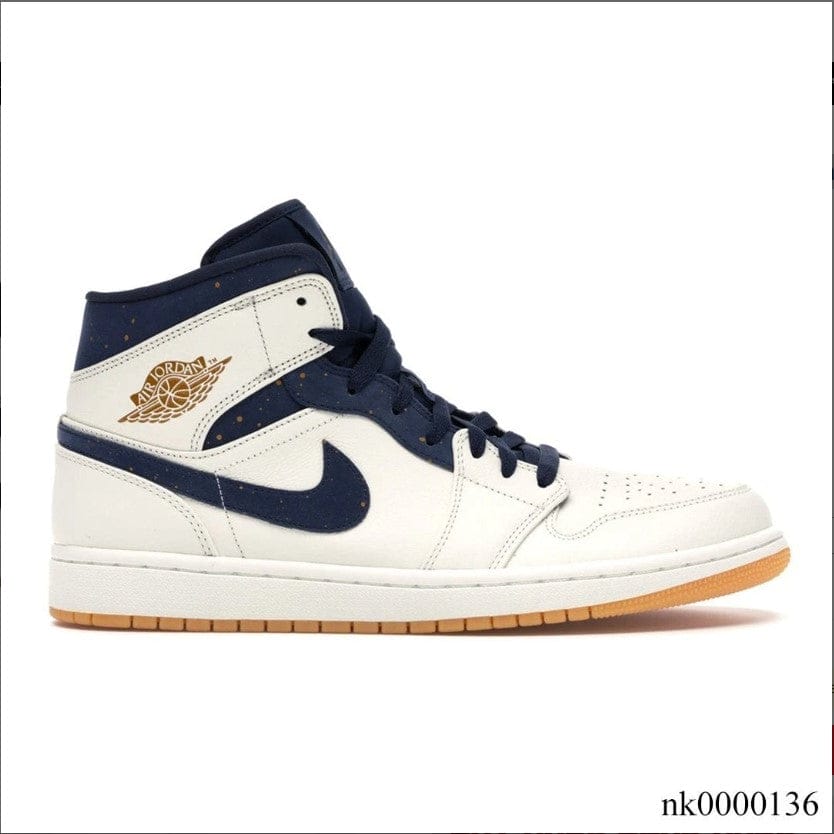 Alternative view of Air Jordan 1 Retro Mid Jeter Shoes Sneakers