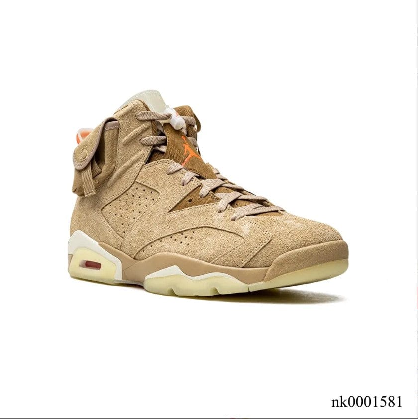 Alternative view of Travis Scott x AJ 6 British Khaki Shoes Sneakers
