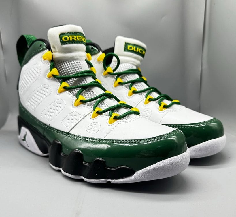Air Jordan 9 PE Oregon Ducks Shoes Sneakers - Image 5