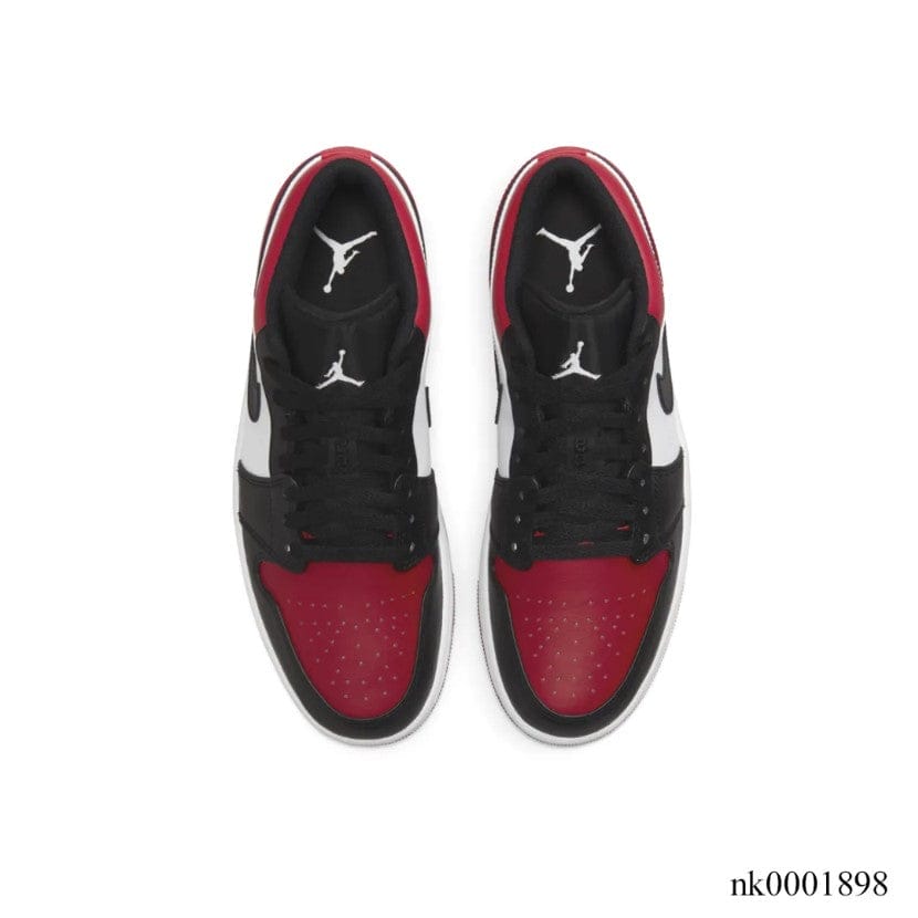 Air Jordan 1 Low Bred Toe Shoes Sneakers - Image 3