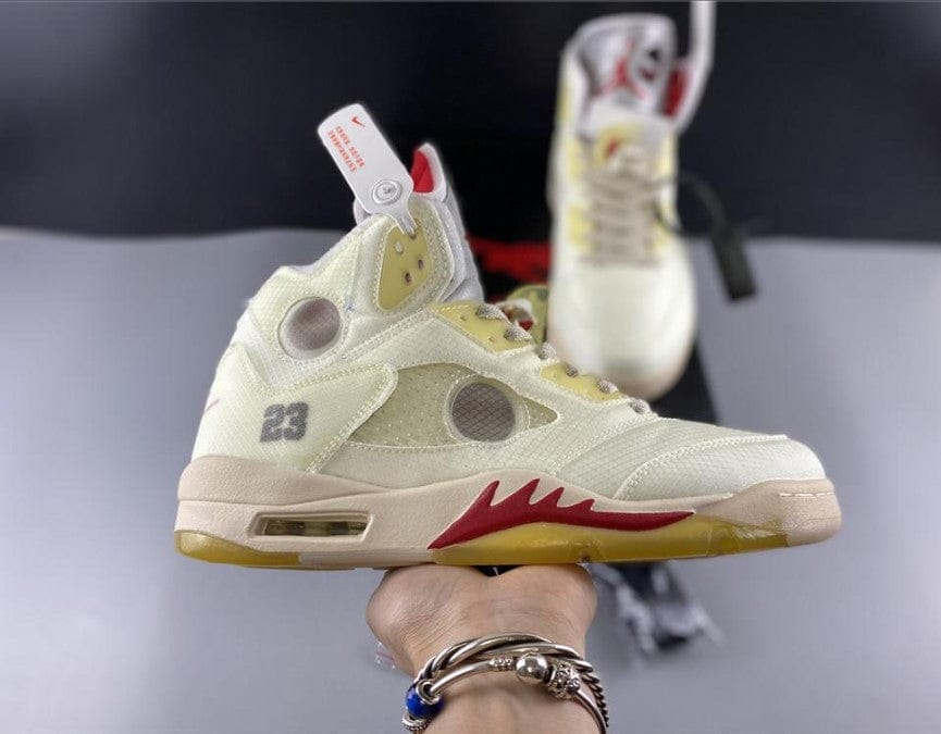 Air Jordan 5 Retro OW Sail Shoes Sneakers - Image 5