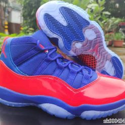 Alternative view of Air Jordan 11 Blue Red Shoes Sneakers