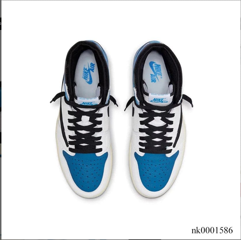 Travis Scott x Fragment x AJ 1 High “Military Blue” Shoes Sneakers - Image 13