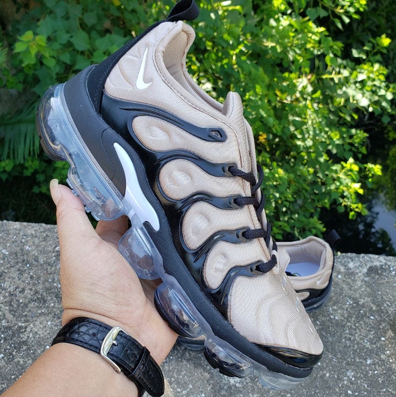 Alternative view of Air VaporMax Plus Black Beige Shoes Sneakers