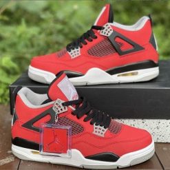 Alternative view of Air Jordan 4 Retro Toro Bravo Shoes Sneakers