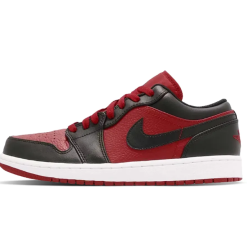 Alternative view of AJ 1 Low Black Gym Red Shoes Sneakers
