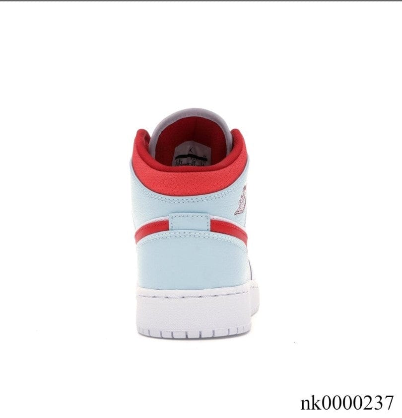 Air Jordan 1 Mid White Topaz Mist (GS) Shoes Sneakers - Image 9
