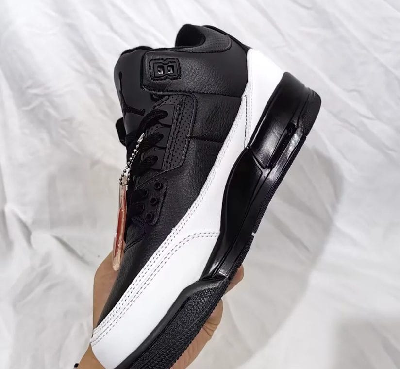 Fragment x AJ 3 Black White Sample Shoes Sneakers - Image 3