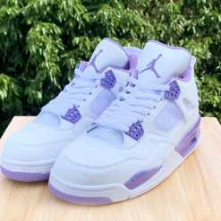 Alternative view of Air Jordan 4 Purple Oreo Shoes Sneakers