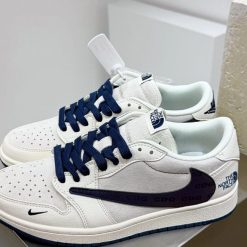 Alternative view of Air Jordan 1 Low x Travis Scott x TNF Shoes Sneakers