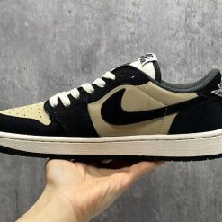 Alternative view of Travis Scott x AJ 1 Low OG Pale Vanilla Shoes Sneakers