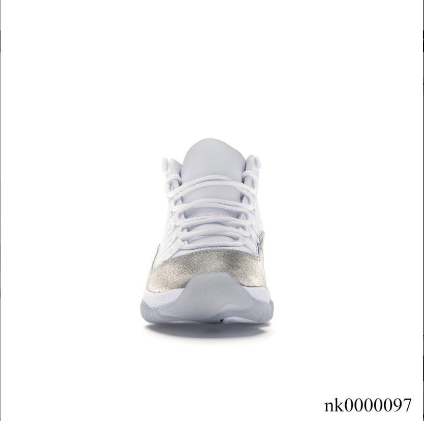 Air Jordan 11 Retro White Metallic Silver (W) Shoes Sneakers - Image 3